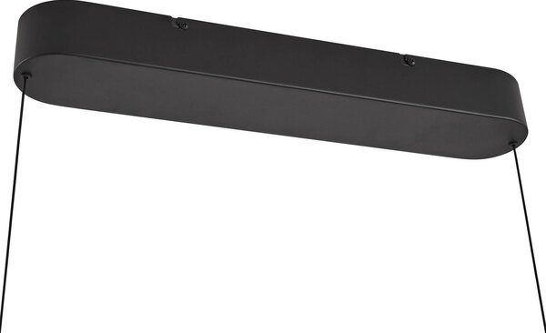 Lucande LED függő világítás Clavit, fekete, 140 cm, dimmelhető, dimmelhető, Fekete, Nappali / Étkező, fém, Modern
