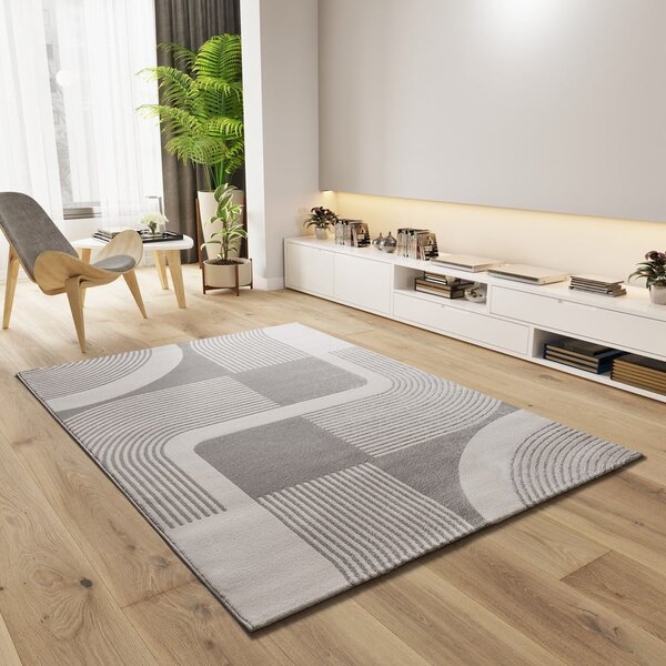 Világosszürke-elefántcsont színű szőnyeg 80x150 cm Flora – Universal