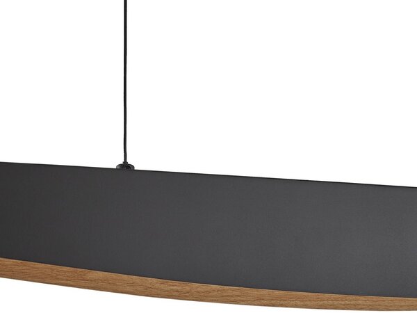 Lucande LED függő világítás Clavit, fekete, 140 cm, dimmelhető, dimmelhető, Fekete, Nappali / Étkező, fém, Modern