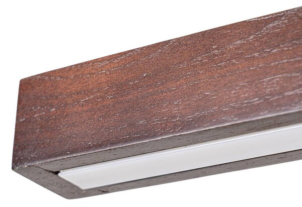 Lucande Nihalo LED lógó lámpa, diófa, 122 cm, dimmelhető, CCT, dimmelhető, Sötét fa, Nappali / Étkező, Fa, Vidéki otthon / Rusztikus