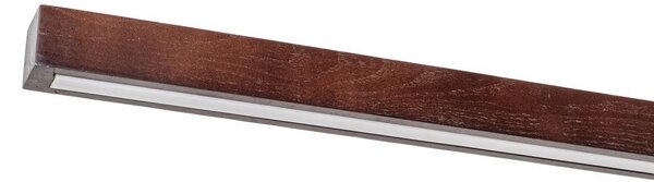 Lucande Nihalo LED lógó lámpa, diófa, 122 cm, dimmelhető, CCT, dimmelhető, Sötét fa, Nappali / Étkező, Fa, Vidéki otthon / Rusztikus