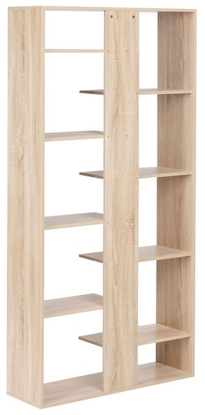 8 szintes könyvespolc FONTAS 180 cm Világosbarna