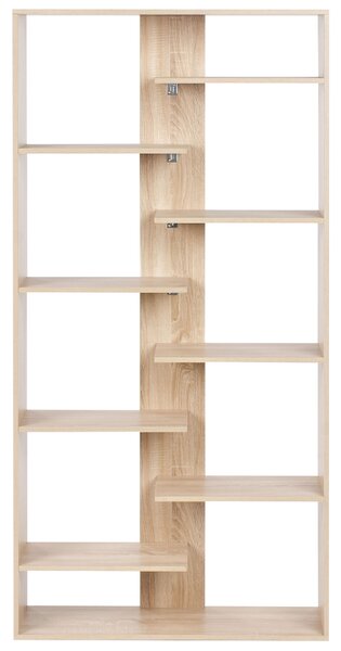 8 szintes könyvespolc FONTAS 180 cm Világosbarna