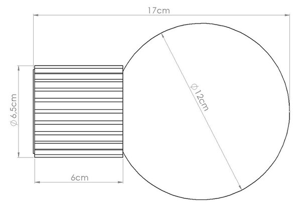 Krémszínű fali lámpa ø 12 cm Orbital – Sollux