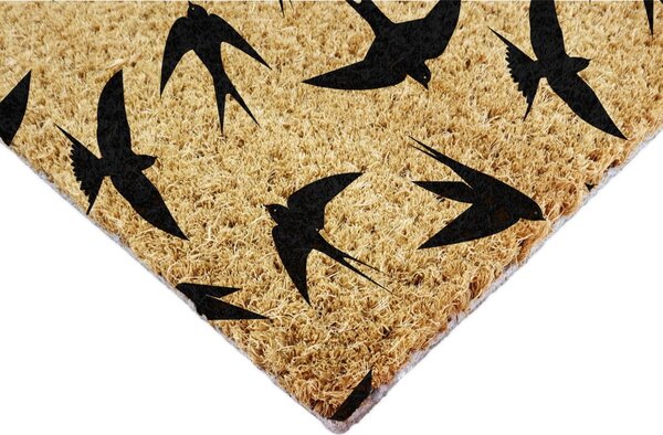 Kókuszrost lábtörlő 40x60 cm Swallows – Artsy Doormats
