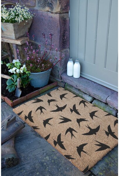 Kókuszrost lábtörlő 40x60 cm Swallows – Artsy Doormats