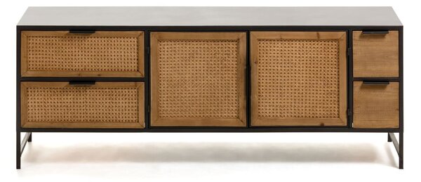 Kyoko fekete-barna TV-állvány, 150 x 55 cm - Kave Home