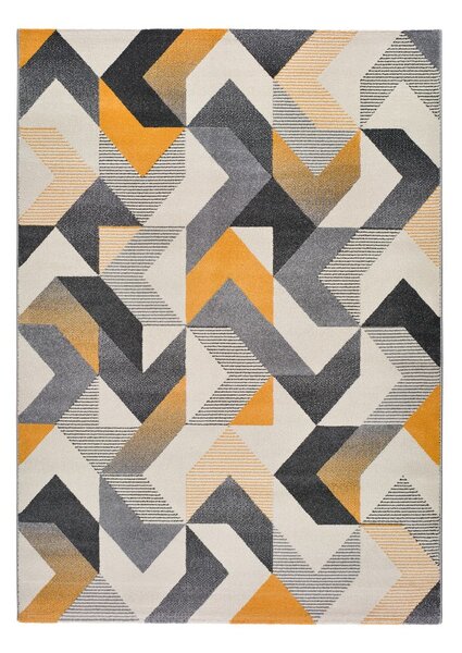 Gladys Abstract narancssárga-szürke szőnyeg, 80 x 150 cm - Universal