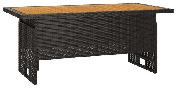 VidaXL Kerti Asztal - Akácfa és Polirattan - 100x50x43/63 cm