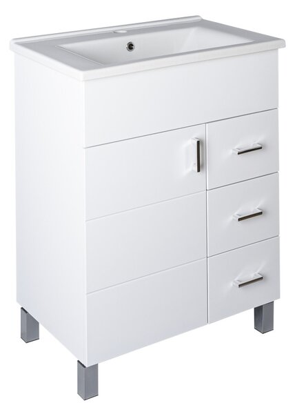 VivaStyle KARINA 65 lábon álló fürdőszobabútor 3 fiókos Sanovit ATRIA 9065 mosdóval 65 x 45,5 cm