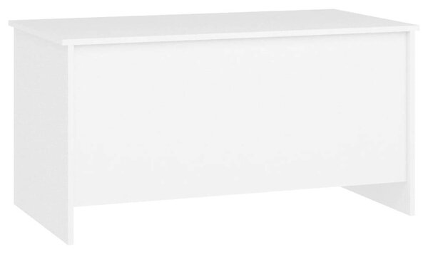Modern Fehér Emeletes Dohányzóasztal - Tárolóval - 102x55.5x52.5 cm