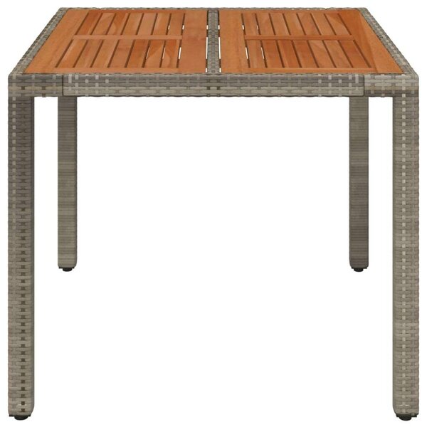 Kertasztal - Polyrattan - 90x90cm - Szürke