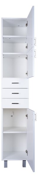 Viva STYLE fürdőszobai ÁLLÓSZEKRÉNY 192 magas POLCOS - JOBBOS - 35 x 33 x 192 cm