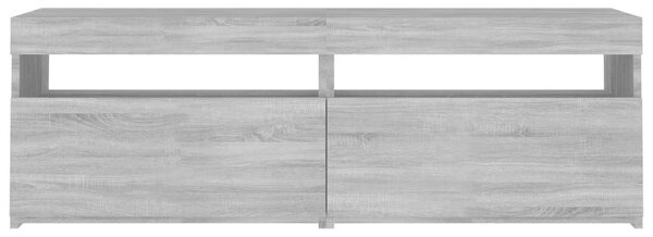 Sonoma Szürke LED-es TV Szekrény - 120x35x40 cm