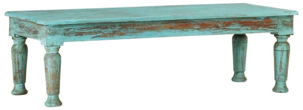 Újrahasznosított Fa Dohányzóasztal - Antik Stílus - 110x50x34 cm