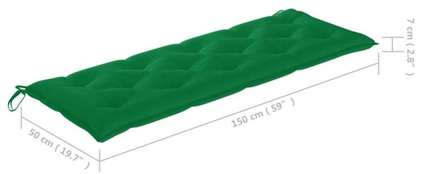 Teakfa Kerti Pad - 159 cm - Párnával