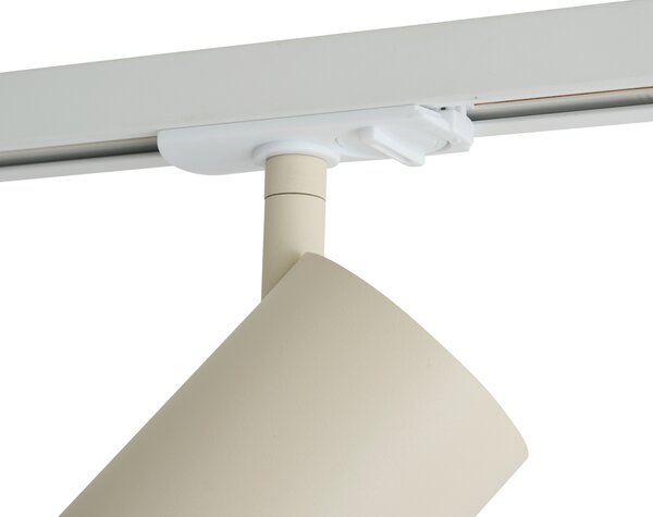 Modern bézs spotlámpa 1 fázisú sínrendszerhez GU10 70mm - Iconic Jeana Luxe