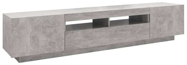 Modern TV-szekrény - Betonszürke - 200cm
