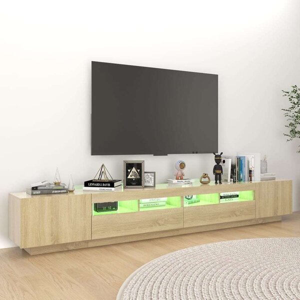 VIDAXL - Sonoma Tölgy TV Szekrény - LED - 260cm