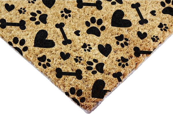 Kókuszrost lábtörlő 40x60 cm Paws and Bones – Artsy Doormats