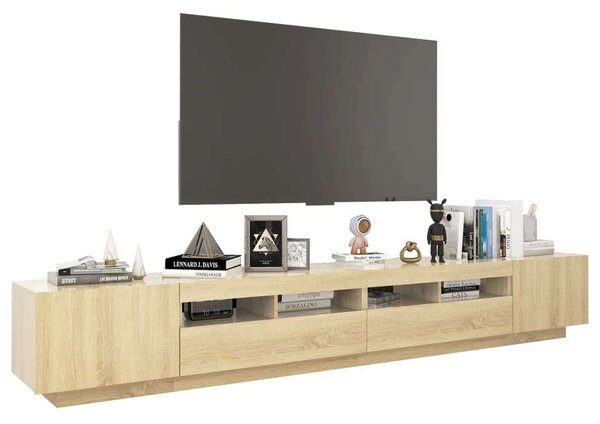 VIDAXL - Sonoma Tölgy TV Szekrény - LED - 260cm