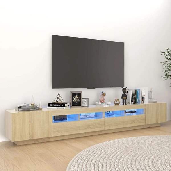 VIDAXL - Sonoma Tölgy TV Szekrény - LED - 260cm