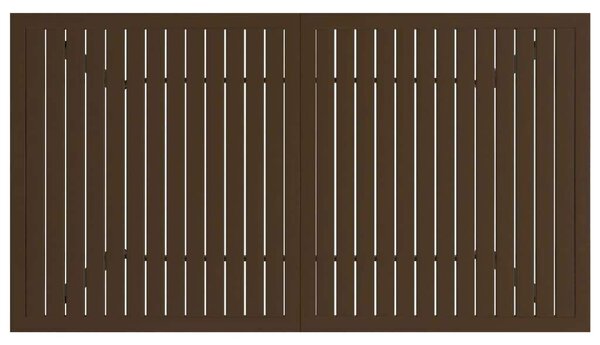 Acél Kerti Asztal - Barna - 140x80x72 cm