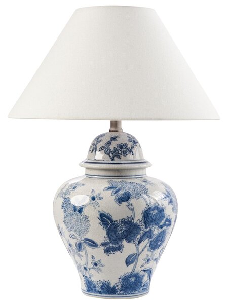 Asztali lámpa SORRAIA Porcelán Fehér/kék