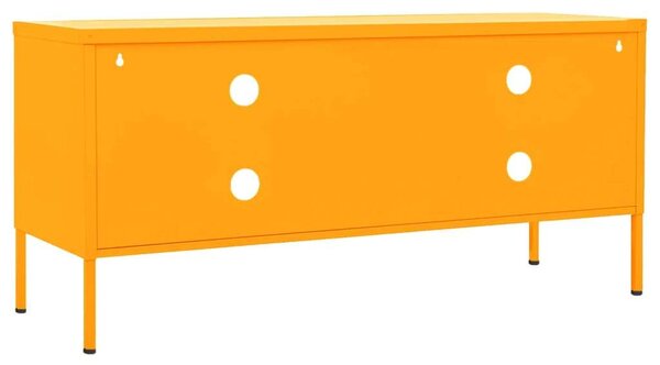 Modern Acél TV Szekrény - Mustársárga - 105x35x50 cm