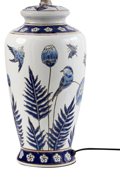 Asztali lámpa BIJELA Porcelán Fehér/kék