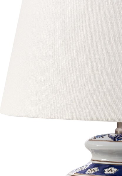 Asztali lámpa BIJELA Porcelán Fehér/kék