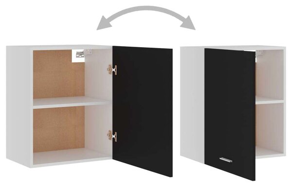 2 db Fekete Függőszekrény - 50x31x60 cm