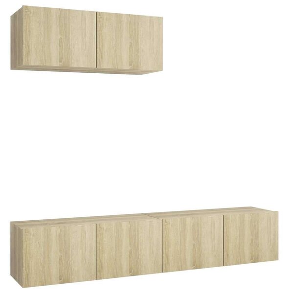 VidaXL Falra Szerelhető TV Szekrény Szett - Sonoma Tölgy - 80cm