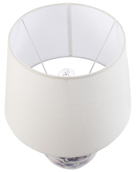Asztali lámpa SUNJA Porcelán Fehér/kék