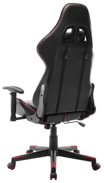 Gamer Szék - Fekete-Bordó - Műbőr - Állítható Magasság