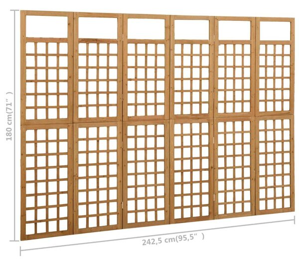 Vidaxl - Fenyőfa Térelválasztó - Lugasrács - 242,5x180 cm