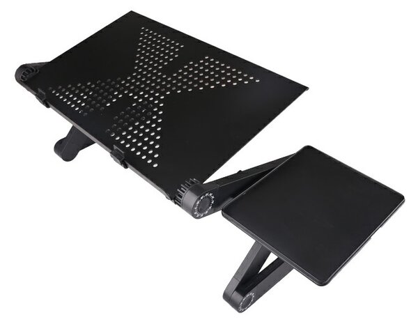 Összecsukható laptop asztal, állvány egérpaddal fekete (laptop-desk-2-black)