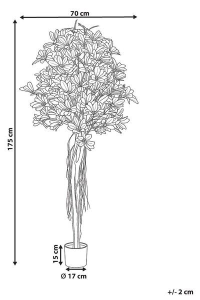 Műnövény UMBRELLA TREE 175 cm Zöld