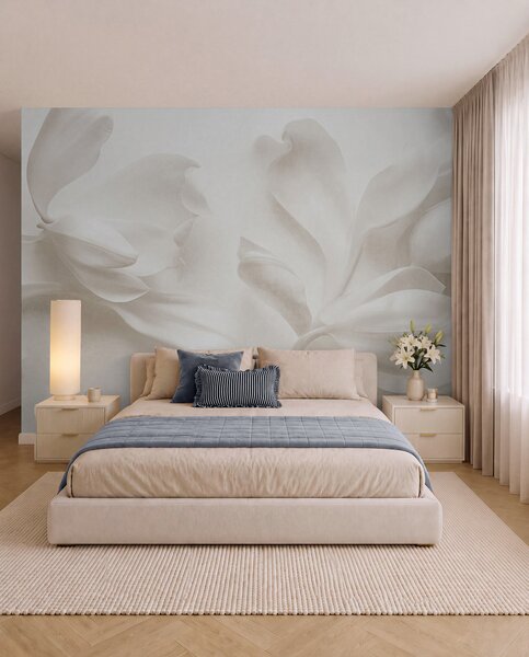 Fotótapéta Texturált fehér magnólia virágok finom szirmokkal, elmosódott világos, 3d fotótapéta, Fotótapéta 3d virágok, w09771 : Uwalls.hu