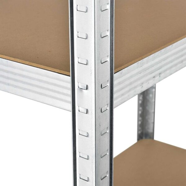 Easy tároló polc készlet 2 db 4 polcos fém és MDF 160x80