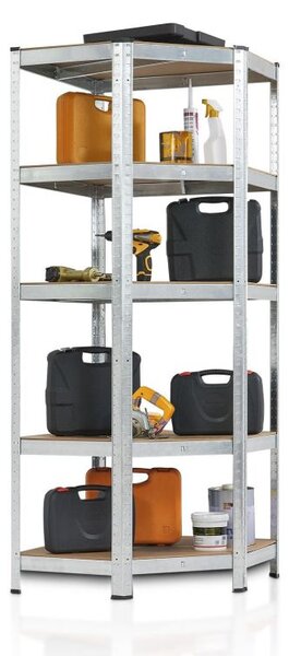 Sarokpolc garázsba 5 polc 180 x 70 x 40–70 cm 875 kg