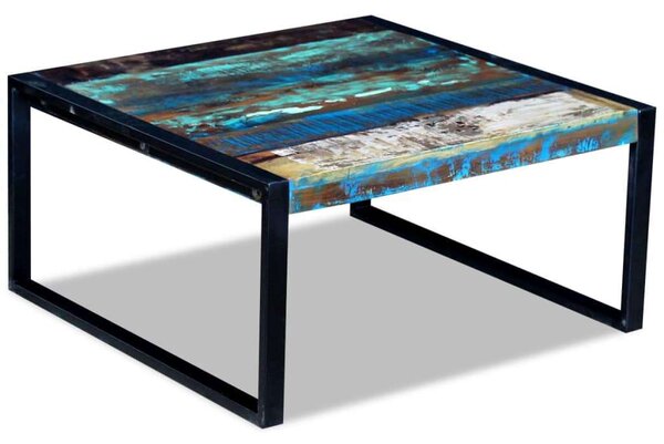Rusztikus Újrahasznosított Fa Dohányzóasztal - 80x80x40 cm