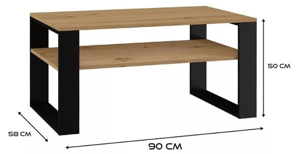 Dohányzóasztal 90x58x50cm FUR-1724-1