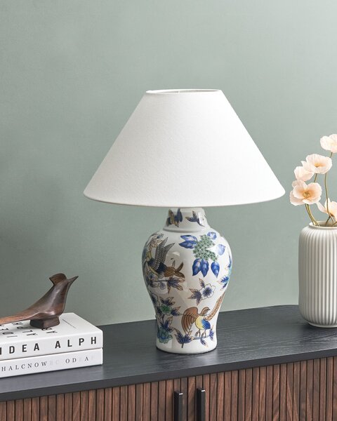 Asztali lámpa MORACA Porcelán Fehér/kék