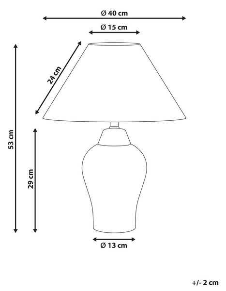 Asztali lámpa MORACA Porcelán Fehér/kék