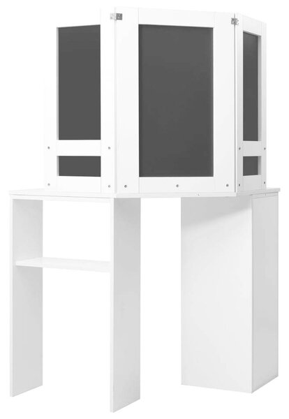 Home Elegance Sarok Sminkasztal - Fehér - 111x54x141,5cm
