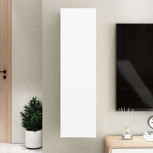 Modern Falra Szerelhető TV Szekrény - Fehér - 2 Polc - 110 cm