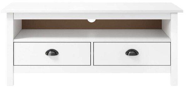 Hill Range TV-szekrény - Fenyőfa - Fehér - 110cm