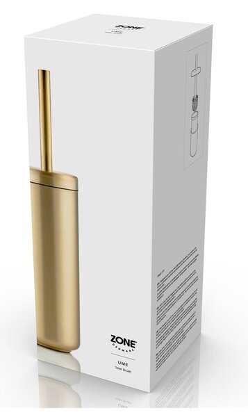 Sárgaréz színű rozsdamentes acél WC-kefe Ume Brass – Zone
