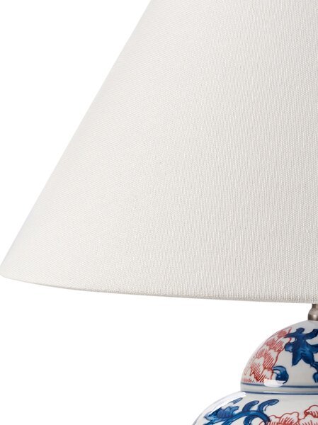 Asztali lámpa VERUSA Porcelán Fehér/kék